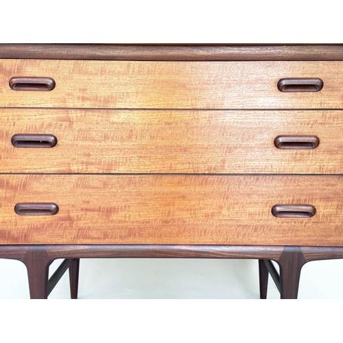 401 - YOUNGER CODAN CHEST OF DRAWERS, by John Herbert vintage 1960's English, teak and afromosia with thre... 