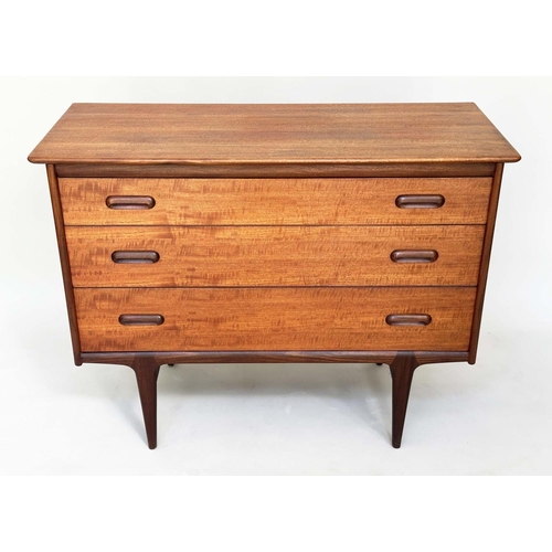 401 - YOUNGER CODAN CHEST OF DRAWERS, by John Herbert vintage 1960's English, teak and afromosia with thre... 