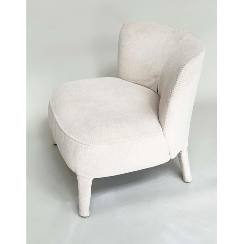 406 - MAXALTO FEBO ARMCHAIR, by Antonio Citterio, Potrone soft white velvet, 67cm W.