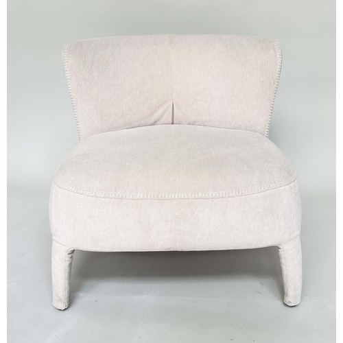 406 - MAXALTO FEBO ARMCHAIR, by Antonio Citterio, Potrone soft white velvet, 67cm W.