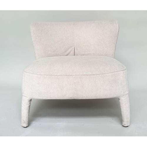 406 - MAXALTO FEBO ARMCHAIR, by Antonio Citterio, Potrone soft white velvet, 67cm W.