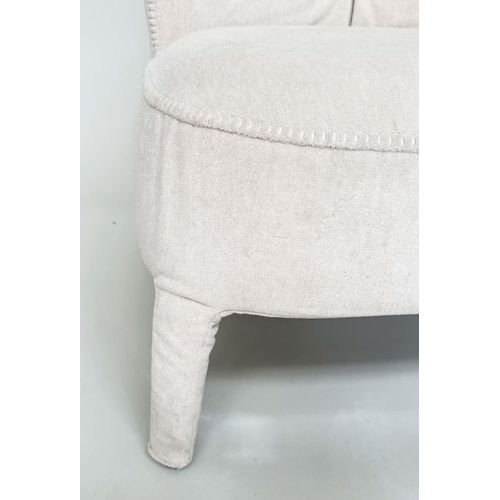 406 - MAXALTO FEBO ARMCHAIR, by Antonio Citterio, Potrone soft white velvet, 67cm W.