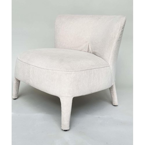 406 - MAXALTO FEBO ARMCHAIR, by Antonio Citterio, Potrone soft white velvet, 67cm W.