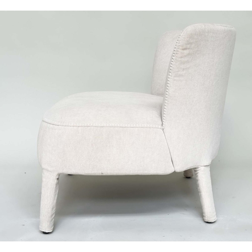 406 - MAXALTO FEBO ARMCHAIR, by Antonio Citterio, Potrone soft white velvet, 67cm W.