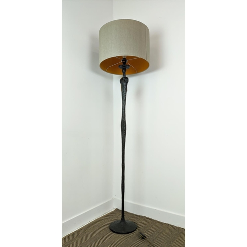 419 - PORTA ROMANA MAN 3 FLOOR LAMP, 184cm H including shade.