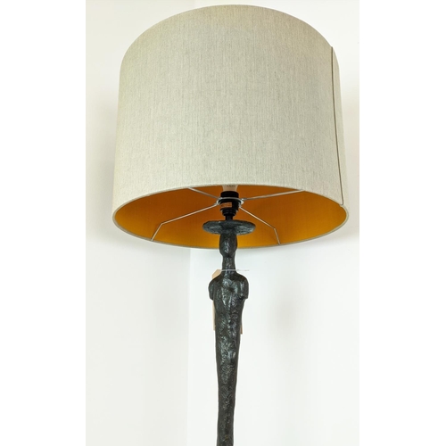 419 - PORTA ROMANA MAN 3 FLOOR LAMP, 184cm H including shade.