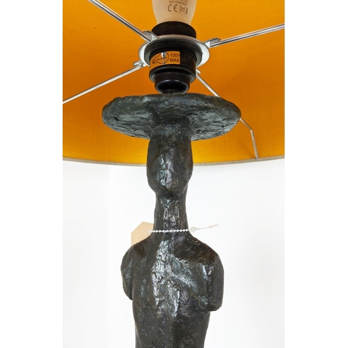 419 - PORTA ROMANA MAN 3 FLOOR LAMP, 184cm H including shade.