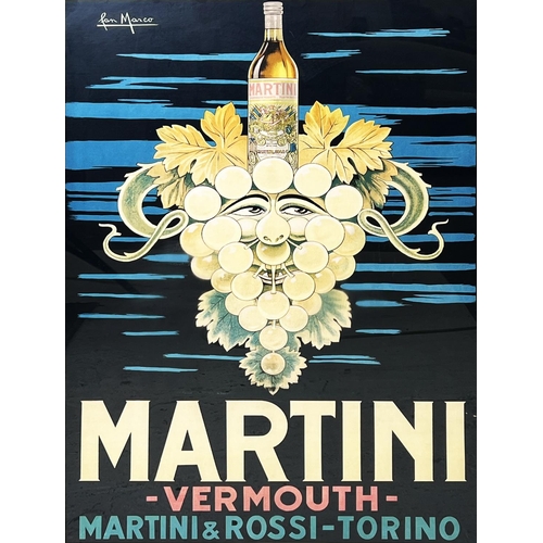 73 - ORIGINAL MARTINI ROSSO VERMOUTH POSTER, circa 1960's, designed by San Marco, 98cm x 68cm, framed.