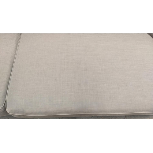 340 - BLAINEY NORTH ADRIANO LOUNGE SOFA, grey fabric upholstered, 220cm W approx.