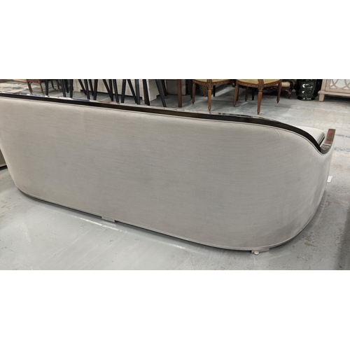 341 - BLAINEY NORTH ADRIANO LOUNGE SOFA, grey fabric upholstered, 220cm W approx.