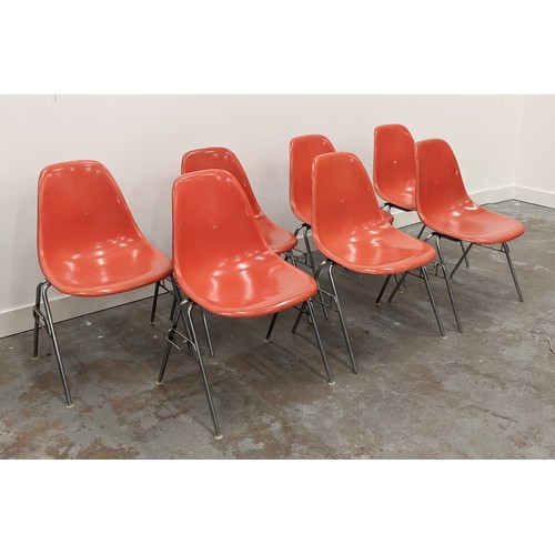 375 - HERMAN MILLER DSS CHAIRS, a set of eleven, by Charles and Ray Eames, vintage 20th century, 80.5cm H ... 