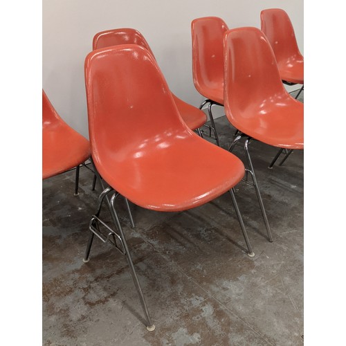 375 - HERMAN MILLER DSS CHAIRS, a set of eleven, by Charles and Ray Eames, vintage 20th century, 80.5cm H ... 