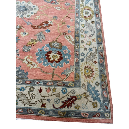 126 - FINE CONTEMPORARY SULTANABAD DESIGN CARPET, 295x245cm.