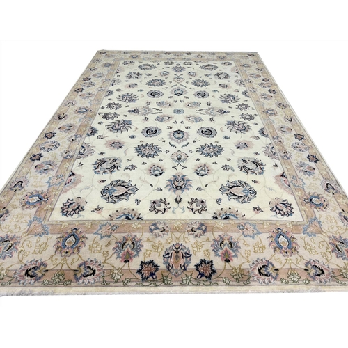 128 - FINE PART SILK PERSIAN CARPET, 302x200cm.