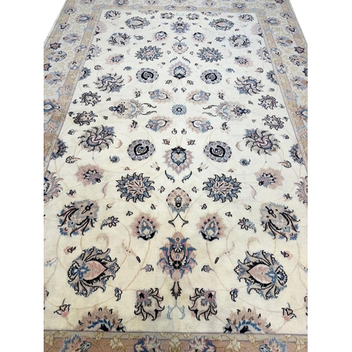 128 - FINE PART SILK PERSIAN CARPET, 302x200cm.