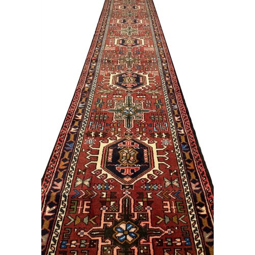 135 - LONG PERSIAN KARACHE RUNNER, 468x80cm.