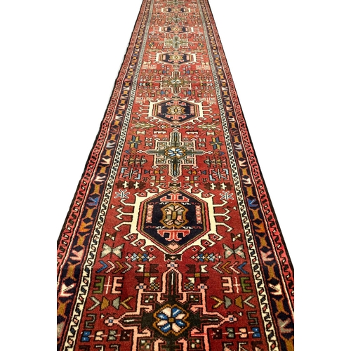 135 - LONG PERSIAN KARACHE RUNNER, 468x80cm.