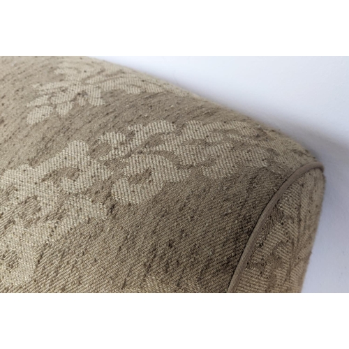 345 - ATTRIBUTED TO KINGCOME SOFA, Howard style in a thick woven linen damask, 188cm x 88cm H x 98cm along... 