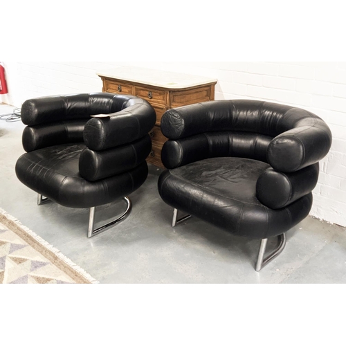 353 - CLASSICON BIBENDUM ARMCHAIRS, a pair, by Eileen Gray, 90cm W approx. (2)