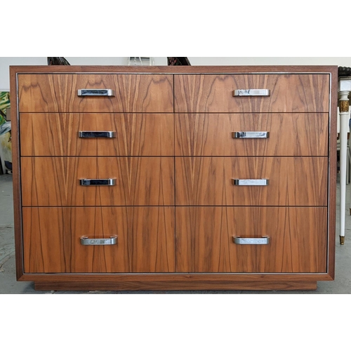 356 - CHEST OF DRAWERS, with eight draws, polished metal handles, 120cm x 48cm x 85cm.