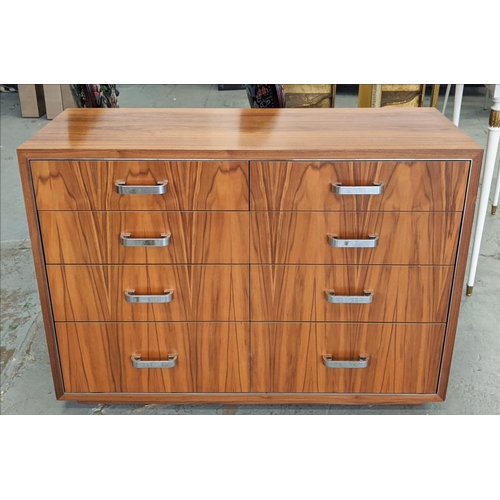 356 - CHEST OF DRAWERS, with eight draws, polished metal handles, 120cm x 48cm x 85cm.