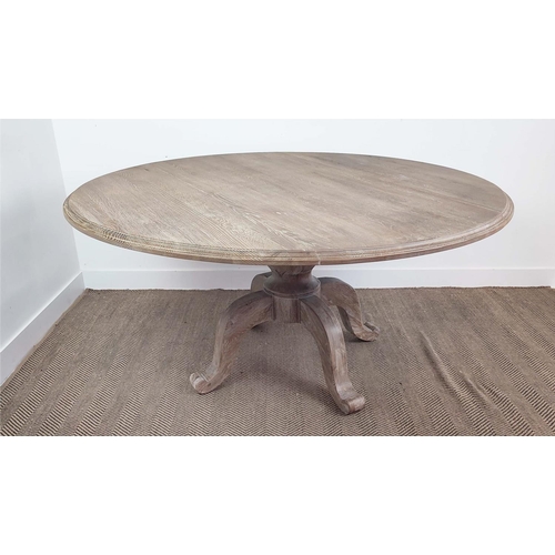 359 - DINING TABLE, French provincial style, drop leaf design, 165cm diam x 81cm H.