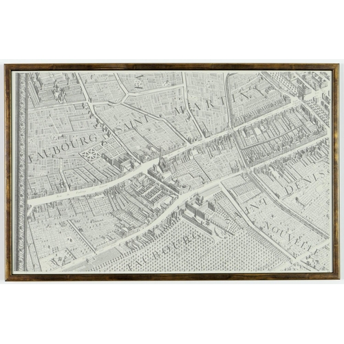 40 - AFTER CLAUDE LUCAS & LOUIS BERETEZ “PLAN DE PARIS” 20 separate panels that form one large map of Par... 