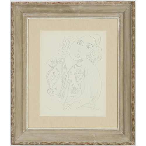 50 - HENRI MATISSE, Portrait of a woman I13, collotype, edition:950, printed by Martin Fabiani 1943, vint... 
