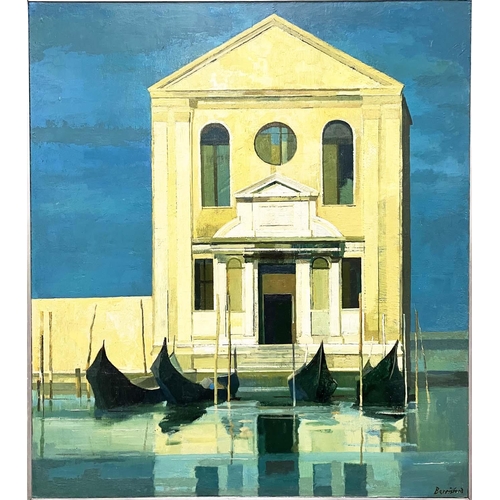 95 - PETER BERRISFORD (1932-2003), Church of San Giuseppe di Casteno, oil on board, 84cm mx 74cm, framed,... 