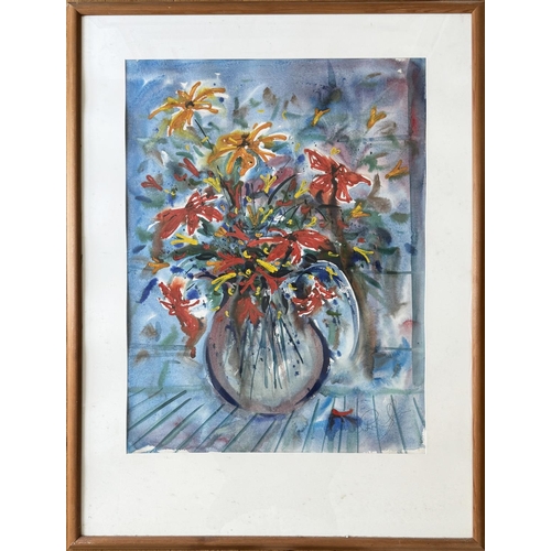 58 - TEATIME ON THE TERRACE, original watercolour, circa 1990, signed by the artist, 84cm x 99cm, framed,... 