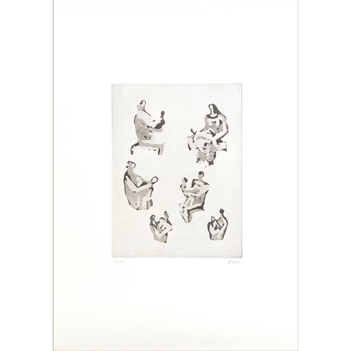 29 - HENRY MOORE, O.M, C.H (1898-1986), six Mothers and Child studies, original etching and aquatint 1976... 