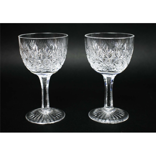 19 - QUANTITY OF GLASS, comprising six wine glasses, six red wine glasses two tumblers, three St Louis ta... 