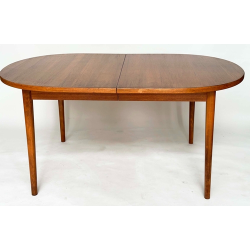 469 - ATTRIBUTED TO MOGENS KOLD DINING TABLE, 1970s teak extending with an additional leaf, 73cm H x 156cm... 