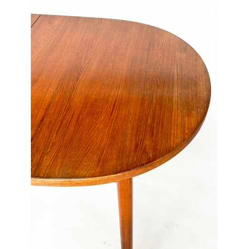 469 - ATTRIBUTED TO MOGENS KOLD DINING TABLE, 1970s teak extending with an additional leaf, 73cm H x 156cm... 