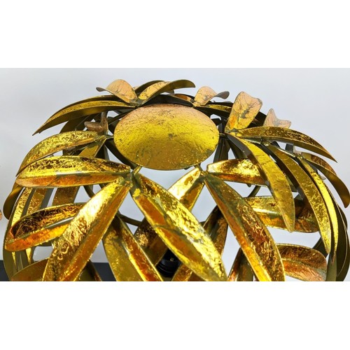 353 - PALM TREE TABLE LAMPS, a pair, Maison Jansen style gilt metal, 75cm H x 36cm. (2)