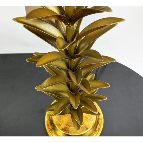 353 - PALM TREE TABLE LAMPS, a pair, Maison Jansen style gilt metal, 75cm H x 36cm. (2)