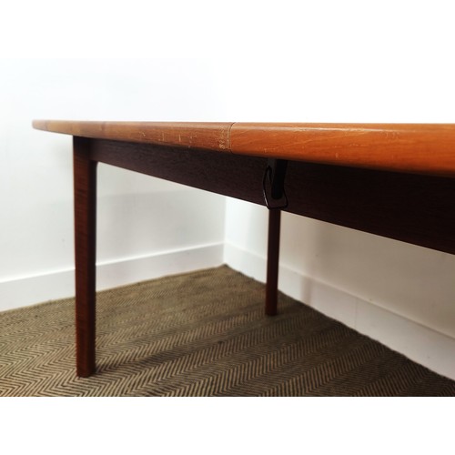 277 - DINING TABLE BY ABJ, mid 20th century Danish teak with extra leaf, 72cm H x 90cm x 140cm L, 190cm ex... 