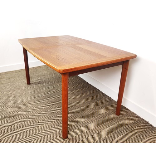 277 - DINING TABLE BY ABJ, mid 20th century Danish teak with extra leaf, 72cm H x 90cm x 140cm L, 190cm ex... 