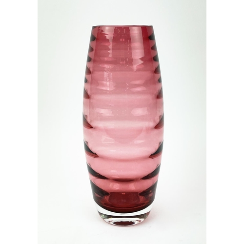 2 - MURANO PINK GLASS, four pieces, two bowls and two vases, tallest vase 25cm H. (4)