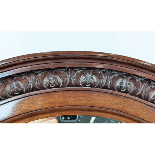 233 - BOWFRONT DRESSING TABLE BY ROBERT GARNETT & SONS, Edwardian mahogany and marquetry with shield mirro... 