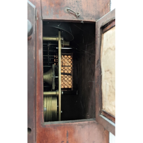 240 - JOLLIFFE & SONS MAHOGANY WALL CLOCK, Northampton, mid 19th century two winder holes, double fusee mo... 