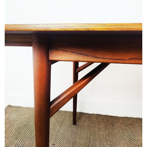 275 - EVEREST DINING TABLE, mid 20th century teak with hinged retractable centre leaf, 73cm H x 85cm x 130... 