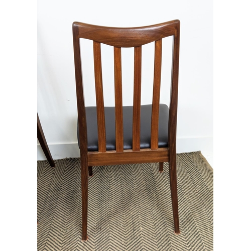 276 - G PLAN DINING CHAIRS, a set of eight, mid 20th century teak, including two armchairs with brown leat... 