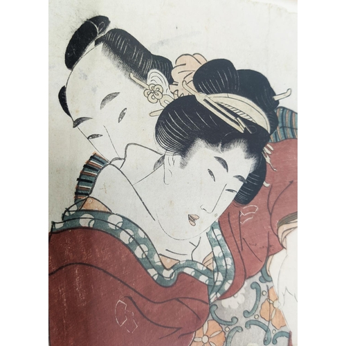 31 - JAPANESE PRINTS, five, including Kuniyoshi, Ousai and others, woodblock prints, each approx 24cmx  3... 