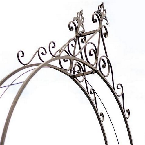 320 - ARCHITECTURAL GARDEN GATE, wrought metal Regency style, 255cm H x 147cm x 23cm.