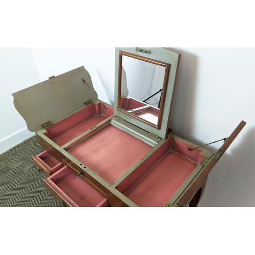 324 - GRANGE DRESSING TABLE, central lift up mirror to top, with three drawers, brushing side, 76.5cm x 10... 