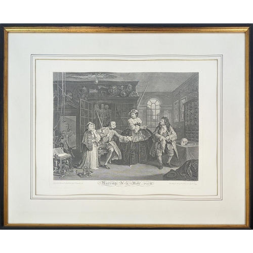 33 - WILLIAM HOGARTH, 'Marriage a la mode', engravings approx 44cm x 56cm, framed, one differing.