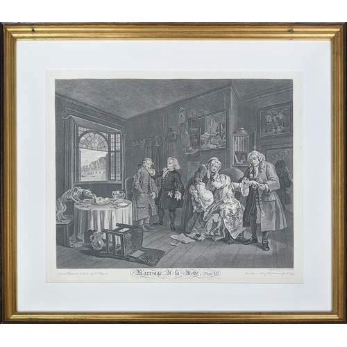 33 - WILLIAM HOGARTH, 'Marriage a la mode', engravings approx 44cm x 56cm, framed, one differing.