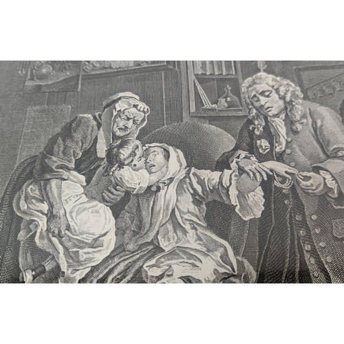 33 - WILLIAM HOGARTH, 'Marriage a la mode', engravings approx 44cm x 56cm, framed, one differing.