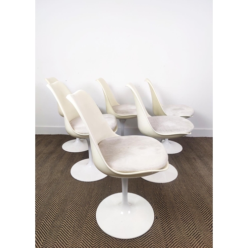 333 - AFTER EERO SAARINEN TULIP STYLE CHAIRS, a set of six, each 47cm x 83cm H. (6)